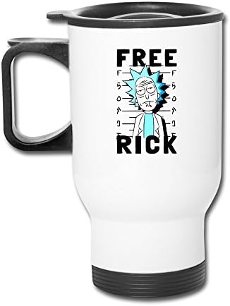 White Free Rick - Rick And Morty Coffee Thermos Insulated Cups