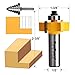 FivePears 1/2 Inch Shank Rabbet Router Bit with 6 Bearings Set, Adjustable Multiple Depths 1/8