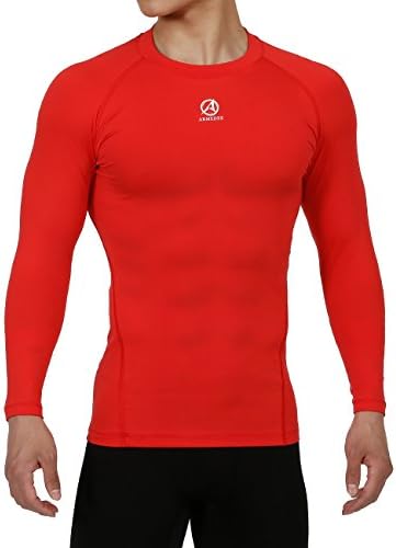 ARMEDES Men's Compression Quick Dry Baselayer Activewear Light Weight Long Sleeve T-Shirt