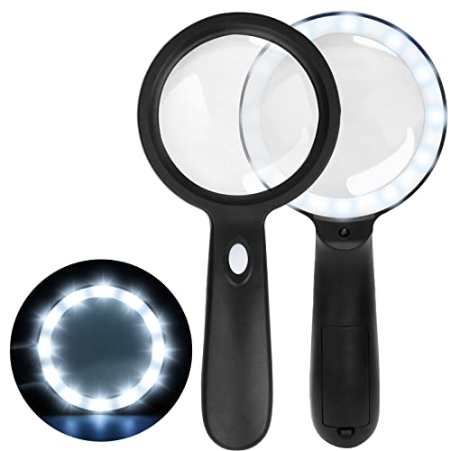 HAKACC 10X Magnifying Glass with Light