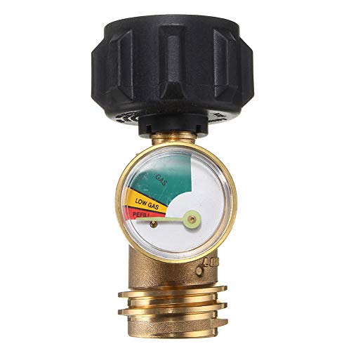 Measurement & Analysis Instruments,dezirZJjx Propane Tank Gauge,Propane Gas Level Indicator Gauge BBQ Grill Tank Pressure Meter Brass Adapter