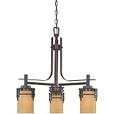 Designers Fountain 3-Lights Mission Ridge Chandelier, 23 Inch Ceiling Light Fixture for Kitchen, Dining Room, Bedroom, and Li