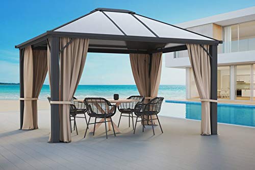 Outflexx Hardtop Pavillon, Aluminium, grau, 300 x 100 x 755 cm – Bild 3