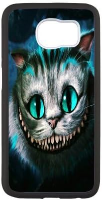 Personalized TPU Rubber Skin Hard Case for Samsung Galaxy S6 - S6 Phone Cover - Alice in Wonderland Cheshire Cat (Design L66)