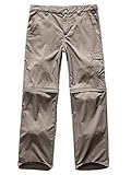 Kids Boy’s Youth Outdoor Quick Dry Convertible Pants, Hiking Camping Fishing Zip Off Trousers
