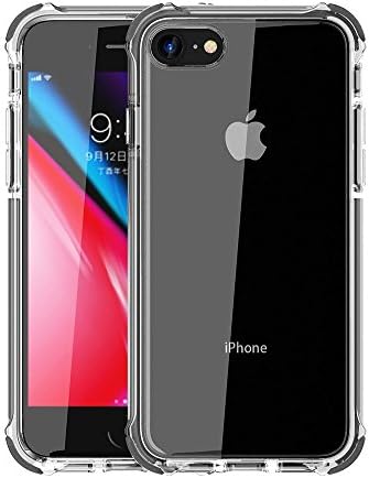 Egotude India Shock Proof Soft Bumper Hard Back Cover Cases for Apple iPhone 7 and iPhone 8 (Grey, J7G)