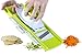 Gourmia GMS9225 5-in-1 Mandolin Slicer Handheld Kitchen Slicer With 5 changeable Parts Multiple Grating Blades for Fine to Coarse Slicing, Durable BPA free food safe material