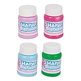 RINCO Educational Products Mini 1oz. Happy Birthday Bubbles 24/pack - Assorted Colors