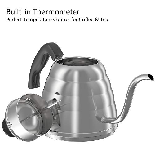 4 Gooseneck+Coffee+Stainless+Thermometer+Temperature