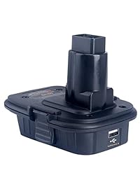 Lasica - Adaptador de batería de 20 V DCA1820 con puerto USB para herramientas Dewalt de 18 V, conversión de batería DeWalt MAX de 20 V de iones de litio DCB204 DCB205 o batería Milwaukee de 18 V M18 a batería DeWalt de 18 V NiCad NiMh DC9096