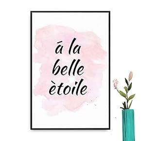 Framed Canvas Wall Art for Living Room, Bedroom French Quotes Canvas Prints for Modern Home Decoration Ready to Hang - 16"x24" inches