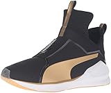 PUMA Women's Fierce Cross-Trainer Shoe, Puma Black/Gold, 8.5 M US