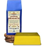 Organic Unrefined Raw AFRICAN YELLOW SHEA BUTTER 1 LB (16 oz) BLOCK Best Price Highest Quality Grade A for Anti Aging, Dry Skin, Base for DIY Body Butter, Beauty, Skin Moisturizer & Soap Making(GHANA)