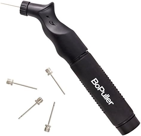 BoPuller Ball Pump by with Double Action + 4 FREE Needles for Replacement – Ideal for Football, Basketball, Soccer, Volleyball, Rugby or other Inflatable balls - Compact and Easy