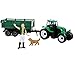 Migration Play Farm Toys 20 Piece Toy Farm Animals Set, Animal Pen, Horses, Cows, Sheep, People, Farm Tools Farm Equipment Accessories