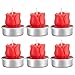 Romantic Rose Tealight Candles,Valentine's Day Party Gifts,6 Pieces Handmade Delicate Succulent Cactus Candles for Party Wedding Spa Home Decoration