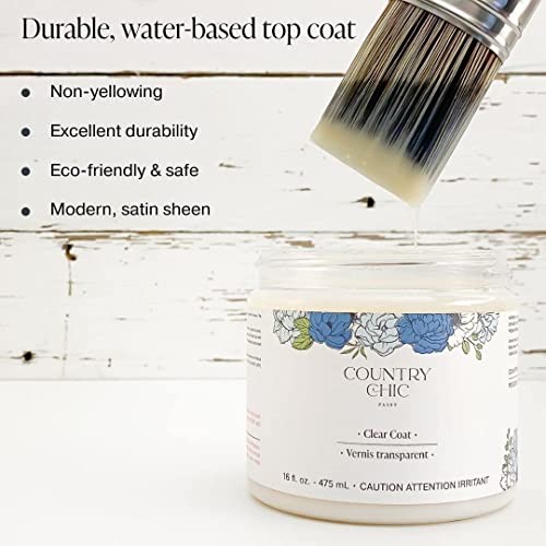 Clear Coat EcoFriendly Clear Satin Sheen Top Coat for Chalk Style