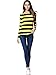 HUHOT Bumble Bee Costume Women's Cotton Black and Yellow Striped Shirt Odlaw Bumblebee Costume
