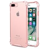 For iPhone 7 Plus Case / iPhone 8 Plus Case, MoKo Shock Absorption Flexible TPU Bumper Anti-Scratch Rigid Slim Protective Cases Clear Back Cover for Apple iPhone 7 Plus / 8 Plus, LIGHT PINK