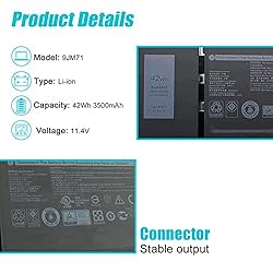 TsuLin 9JM71 42Wh 3500mAh 4-Cells Battery