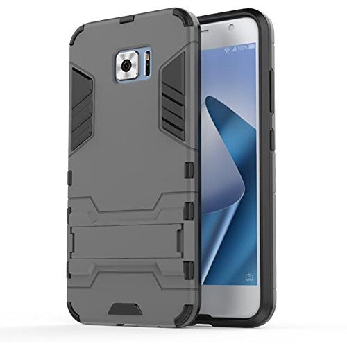 Asus ZenFone V V520KL Case, TopACE Slim Robot Armor Stand Shockproof Hybrid Rugged Rubber Hard back Case for Asus ZenFone V V520KL (Gray)