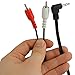SuperWhole 1.5M 5Ft 3.5mm 1/8 Stereo Right Angle Male Plug to 2 RCA Male Audio Cable Cord