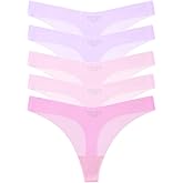 Cotton Whisper Seamless Thongs for Women Breathable Ice Silk Underwear Pack No Show Ladies Thong S-XL