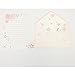 QingLanJian 16 Pretty Flower Small Letter Writing Lined Paper and 8 Envelopes Stationary Set with Matching Seal Stickers