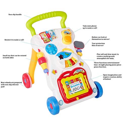 image for Dporticus 3-in-1 Early Development Toy Baby Sit to Stand Interactive L