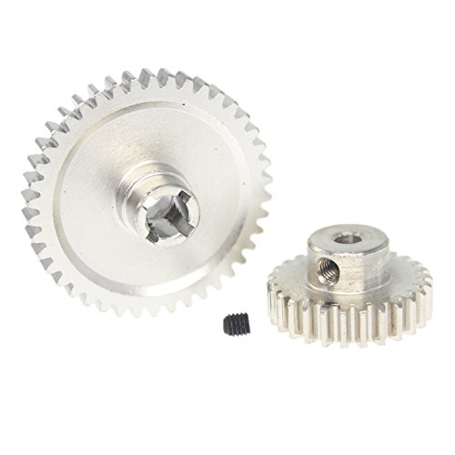 2-Pack HobbyPark Metal Spur Diff Main Gear 42T and Motor Pinion Gear 27T For WLtoys A959-B A969-B A979-B K929-B Replacement of A959-B-15