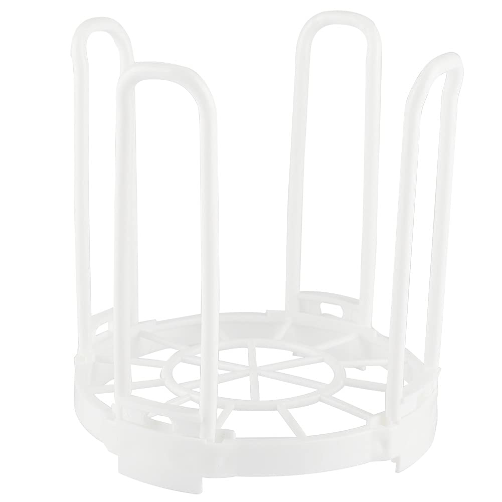 Tiiyee Bowl Holder Draining Rack, Plate Organizer Drawer Dish Rack Tableware Storage Sink Drying Shelf Display Stand Stacking Accessory for Home Cupboard Organiser Kitchen Cabinets (White)