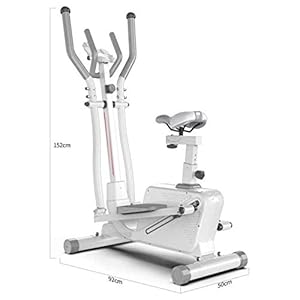 HEWEI Magnetic Elliptical Cross Elliptical Elliptical Trainer And Exercise Bike With Seat And Easy Computer Dual Trainer 2 In 1 Cardio Home Office Fitness Workout Machine