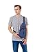 MOSISO Sling Backpack with USB Charging Port, Pure Marine Blue