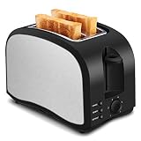 Toaster 2 Slice Compact Bread Two Slice Best Rated Prime Toasters With 6 Browning Settings Quickly Toasts Defrost Reheat Cancel Button Removable Crumb Tray
