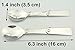 Maydahui 6 PCS Folding Spoon and Fork SUS 18/10（304）Stainless Steel Salad Spork Portable for Thermos and Travel