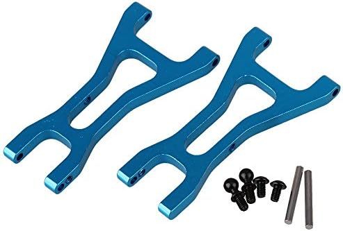 Mxfans 2 PCS Aluminium Alloy A580020 Blue Rear Lower Suspension Arm for WL toys A959 A969 A979 k929 RC 1:18 Car