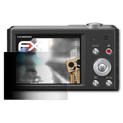 atFoliX Blickschutzfilter für Panasonic Lumix DMC-SZ3 Blickschutzfolie, 4-Wege Sichtschutz FX Schutzfolie