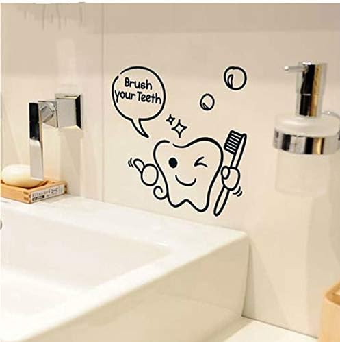 Pegatina de baño de moda Cepillado de dientes Decoración para el hogar