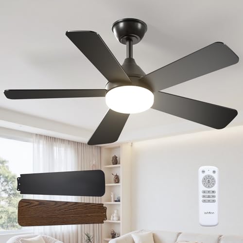 Addlon Black Ceiling Fans Lights Remote