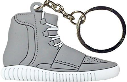 assasinkicks Grey White Yeezy 750 Boost 2D Flat Sneaker Keychain