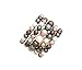 Fashion21 Women's Simulated Pearl Stretch Bracelet Stack 5 Piece Set (Multi Tone)