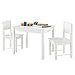 Timy Wooden Kids Table and 2 Chairs Set for Kids Furniture Toddler Table Play Room for Eating, Reading,