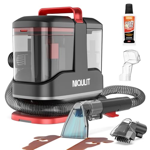 Portable Spot Cleaner Machine for Carpet and Upholstery, 15Kpa Powerful Suction for Pet Stain, Couche & Car, with Dual BrushHeads & Self-Cleaning System, Spot Cleaner for Area Rug, Stair and Furniture
