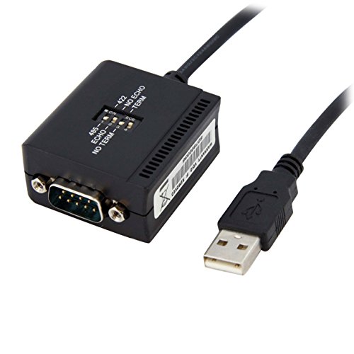 StarTech.com 6-Feet Professional RS422/485 USB Serial Cable Adapter with COM Retention ICUSB422 (Black)