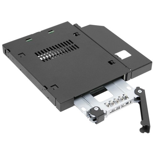 ICY DOCK 2.5' SATA/SAS HDD/SSD Hot Swap Mobile Rack for Slim ODD or Slim FDD Drive Bay - ToughArmor MB411SPO-B