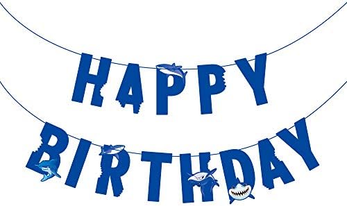 Baby Shark Ocean Animal Theme Happy Birthday Banner Under The Sea