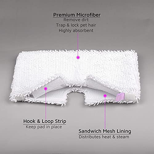 Flammi Steam Mop Replacement Pads for Shark S3500 Series S3501 S3601