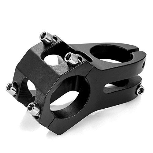 PGMJ Aluminum Alloy 31.8 Stem 45mm Bike Stem Mountain Bike Stem Short BMX Parts Road Bike, Bicycle, BMX, MTB, Fixie Gear, Cycling Short Handlebar Stem and 1 Pair Bike Handle Bar Grips (Black) - Thumbnail 4