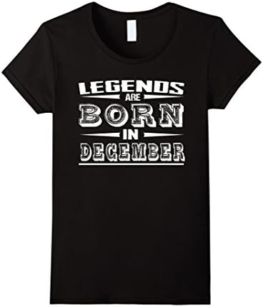 Women's Legenos Are Born In December T-Shirt Large Black