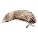 Huloo Golden Island Fox Fur Tail Bag Pendant Key 15-18 in Centimeters